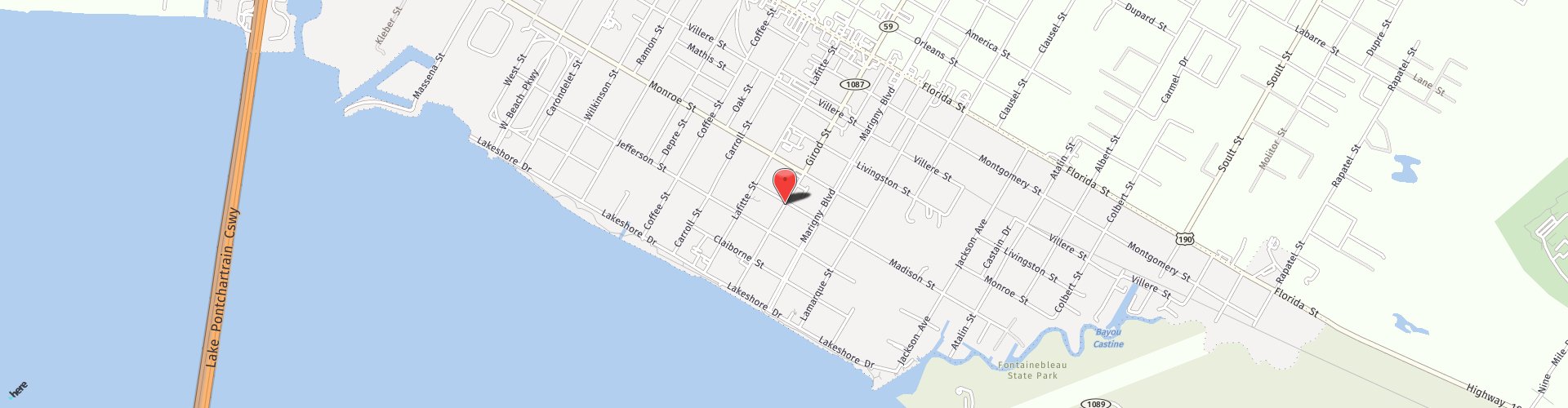 Location Map: 347 Girod Street Mandeville, LA 70448